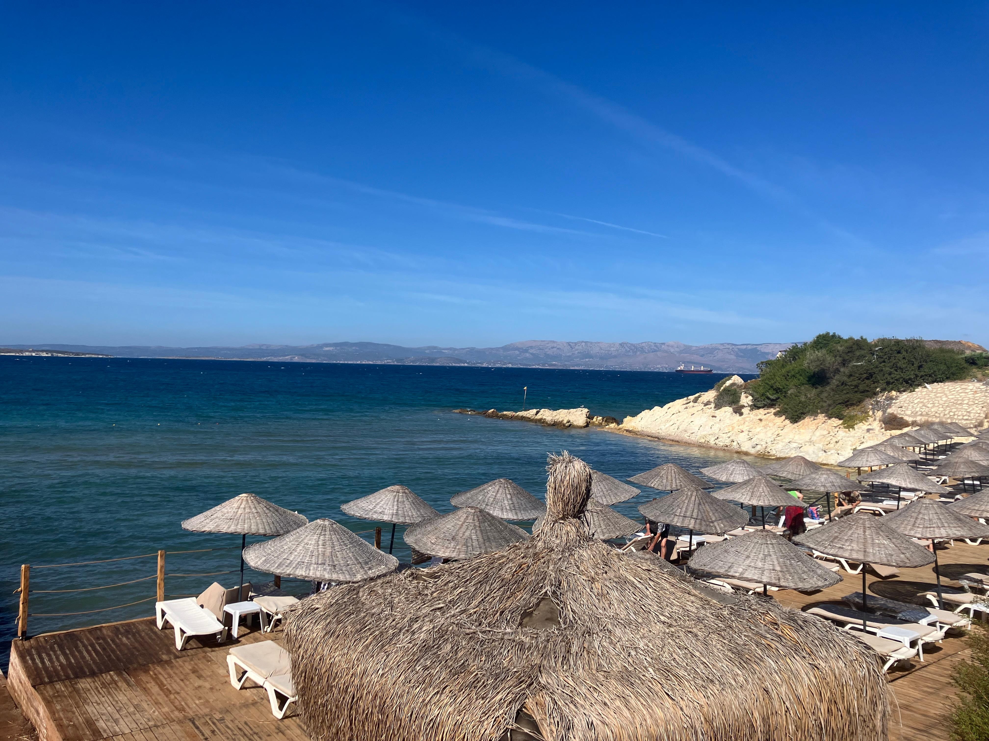 Fra hotellets Strand.