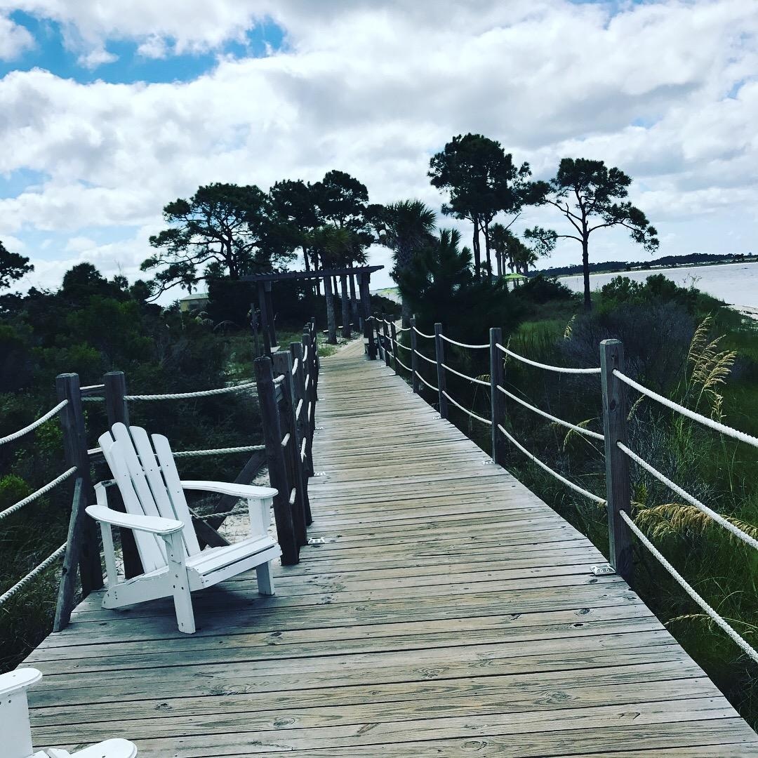 Board walk to private beach