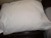 Yellowed white pillow case
