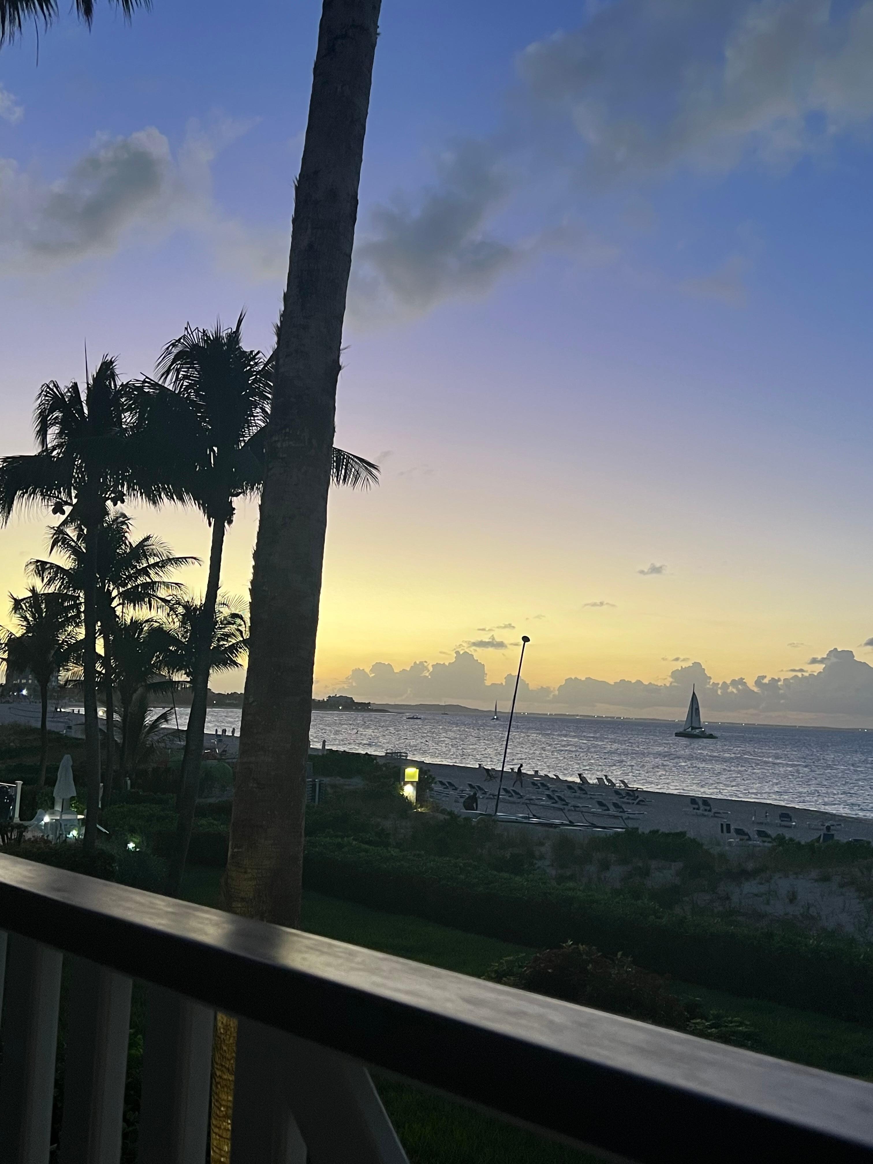 December sunset view from room