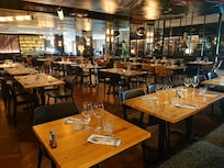 The restaurant of the hotel