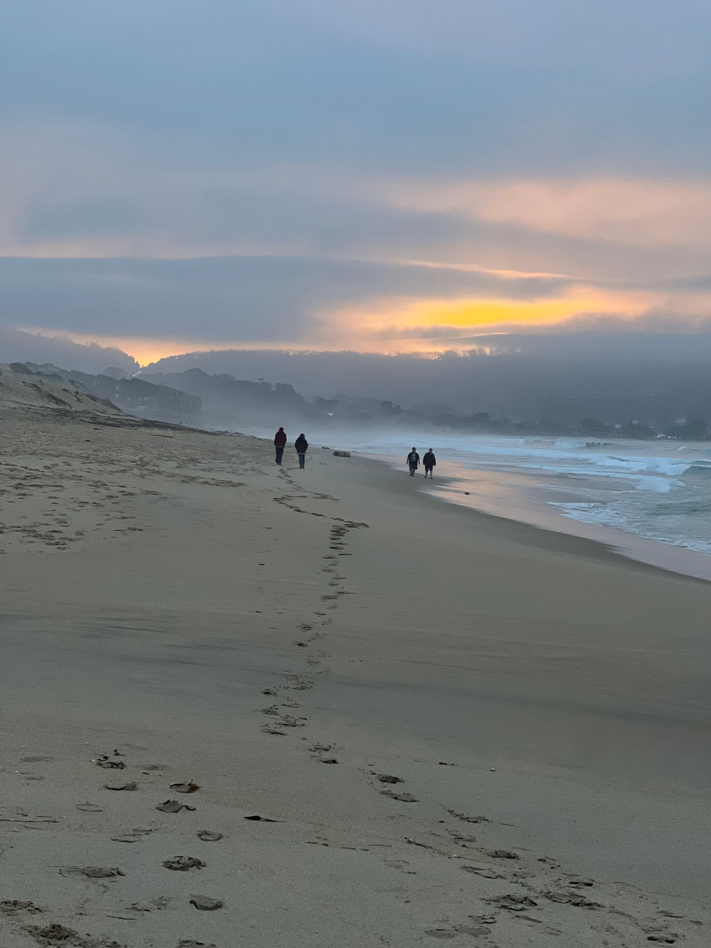 sunset on private beach 