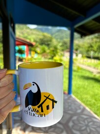 Coffee on our private porch.