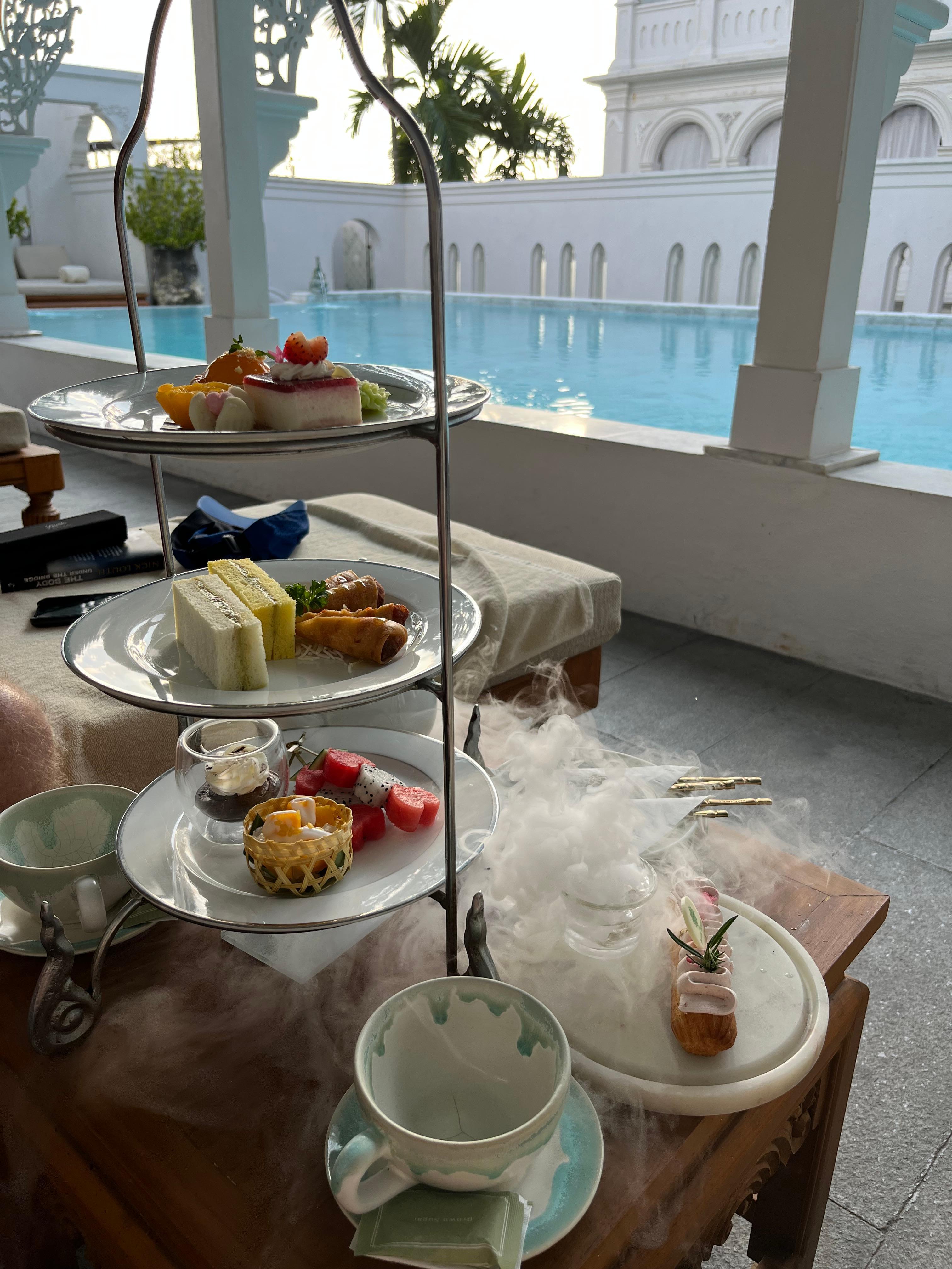 Afternoon tea by the pool