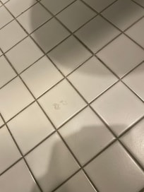 Dirty floor in bathroom