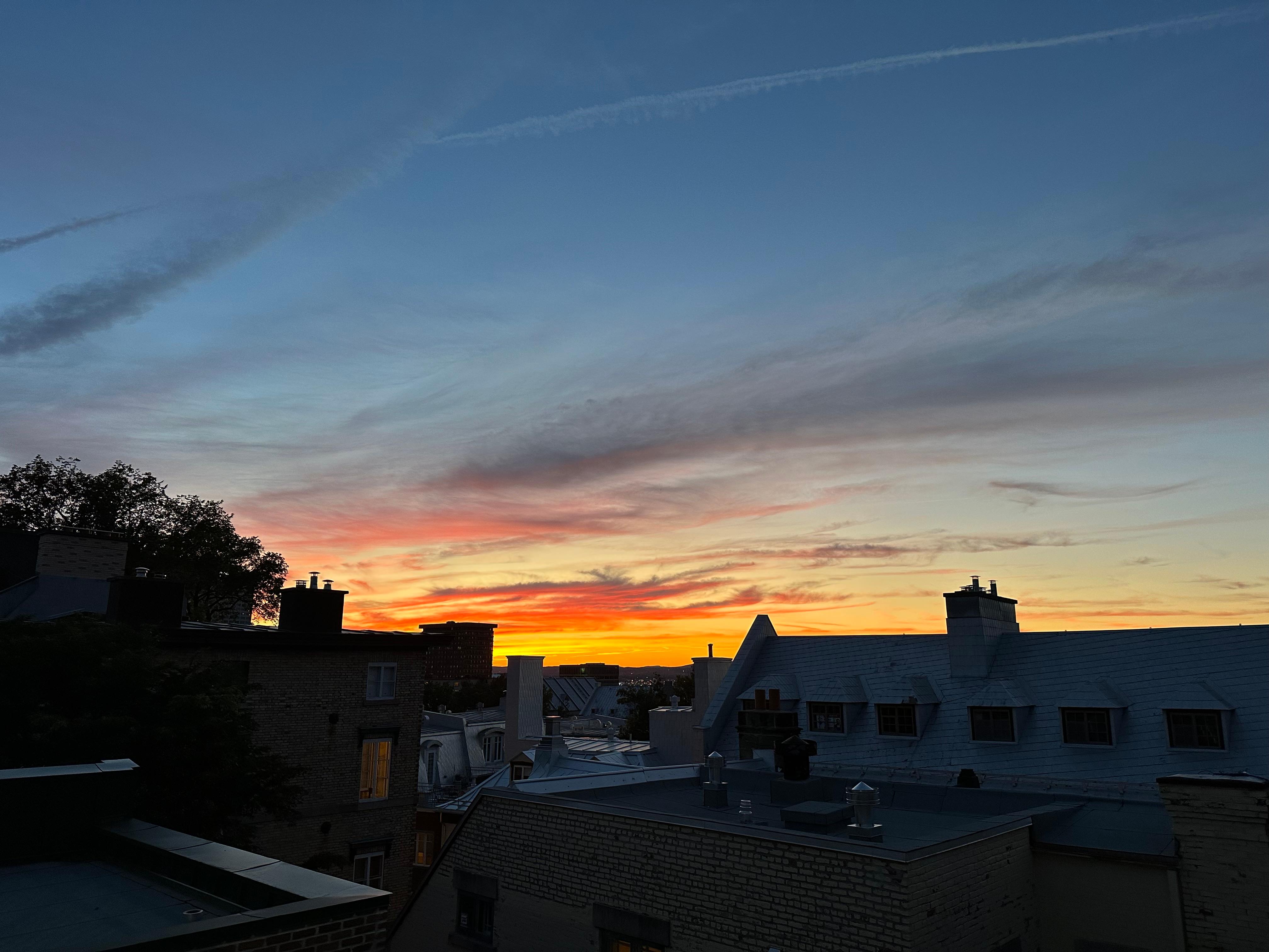 Sunset from the rooftop. 