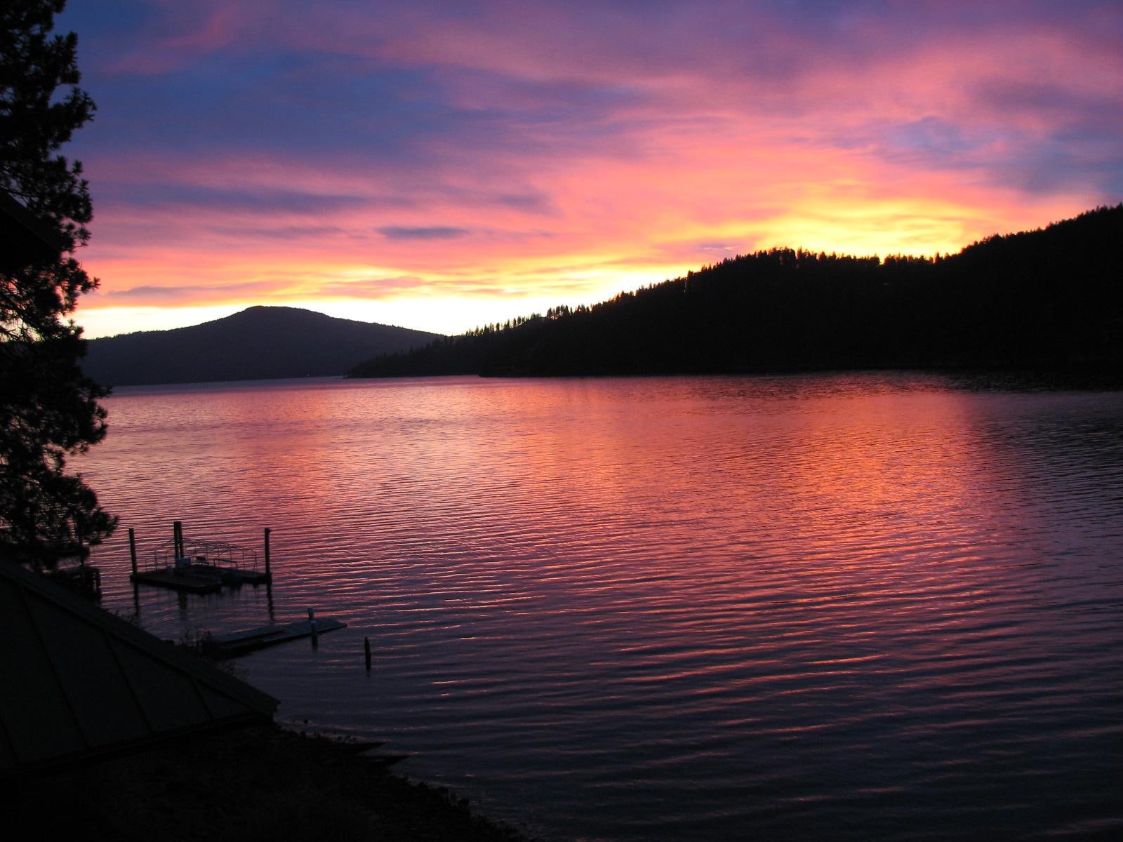 sunset at Coeur d'Alene Lake