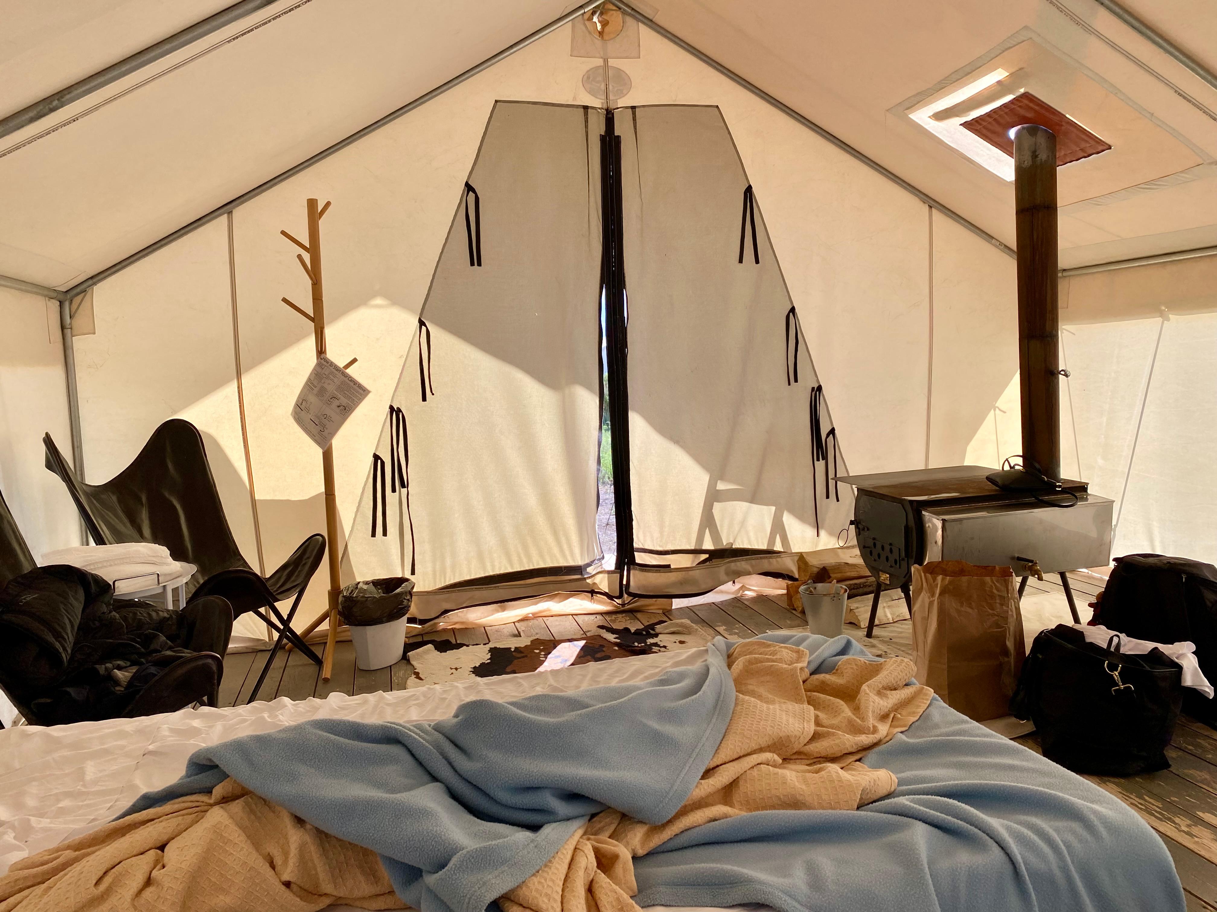 Inside our tent