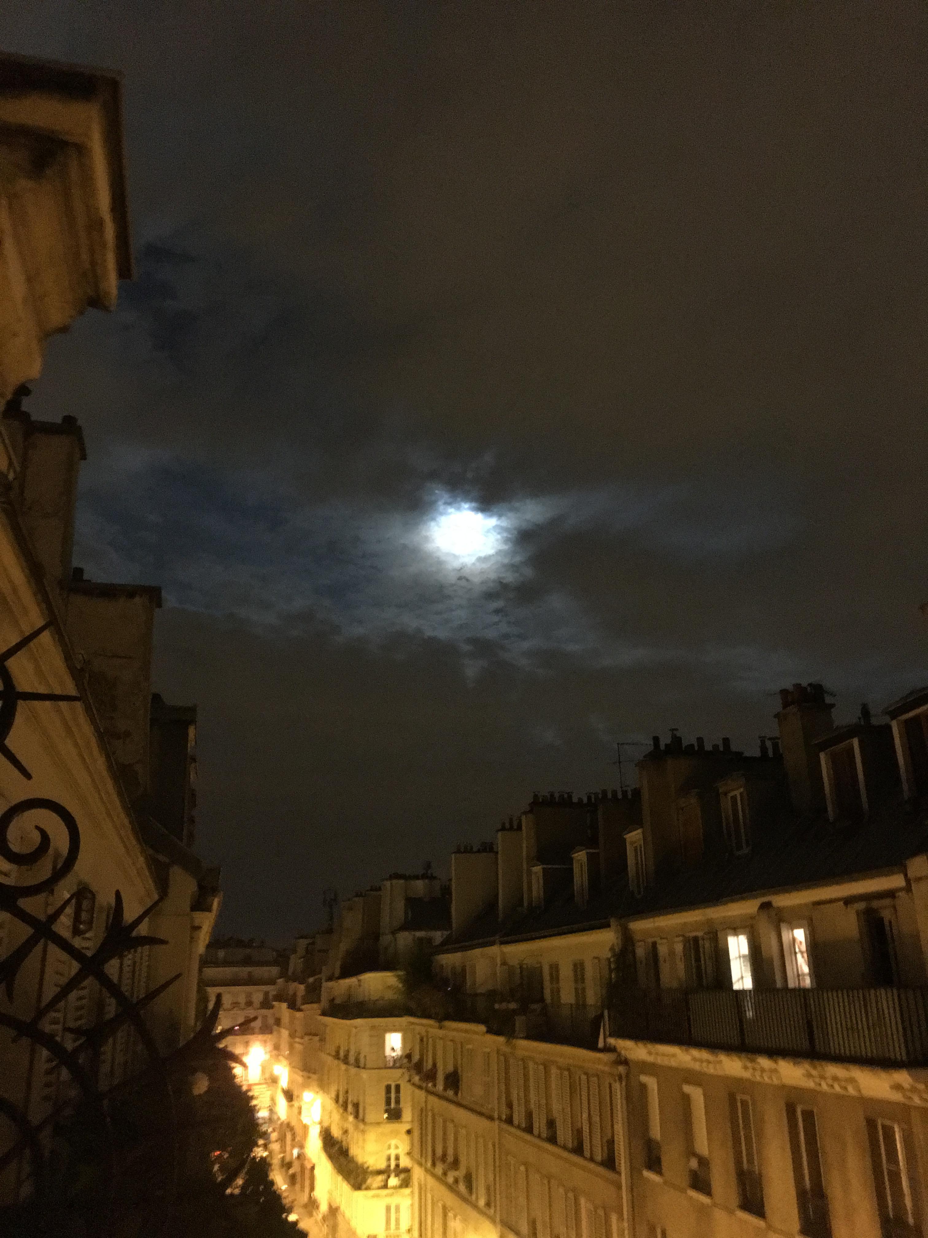 Full moon as seen from our room at the hotel.