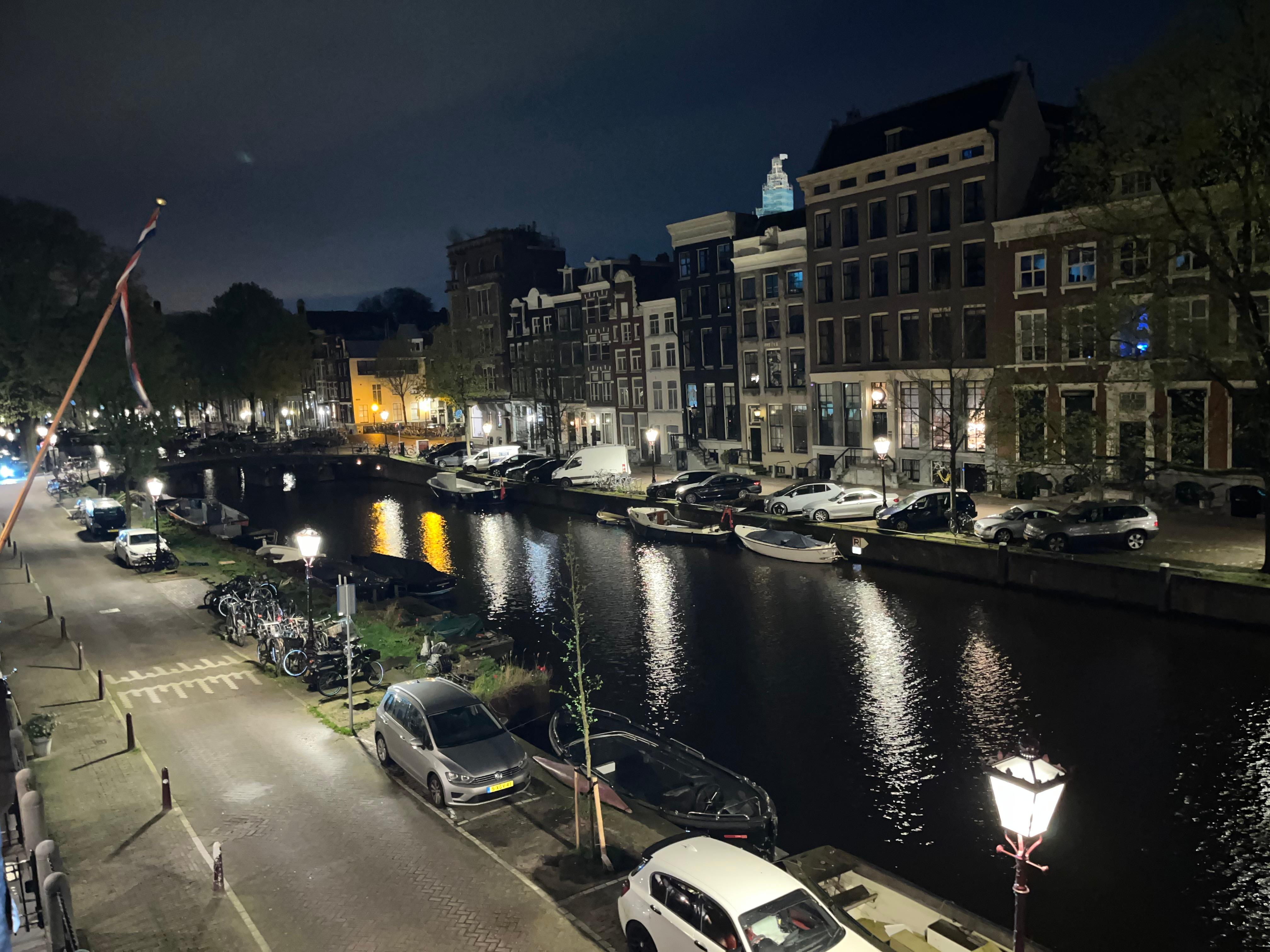 View from room- canal in evening