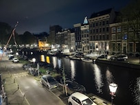 View from room- canal in evening