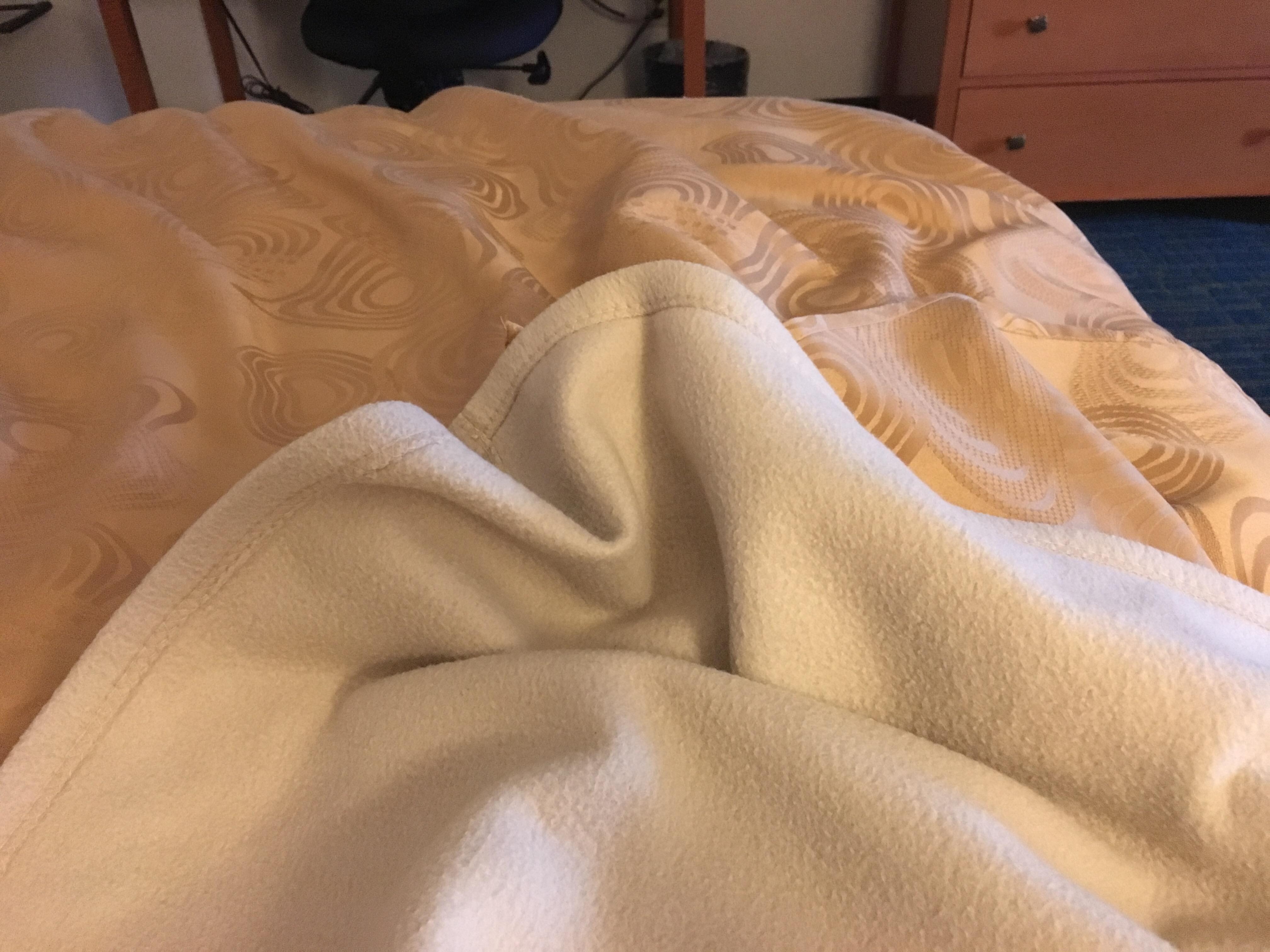 Old looking blanket made u wonder how long it's washed