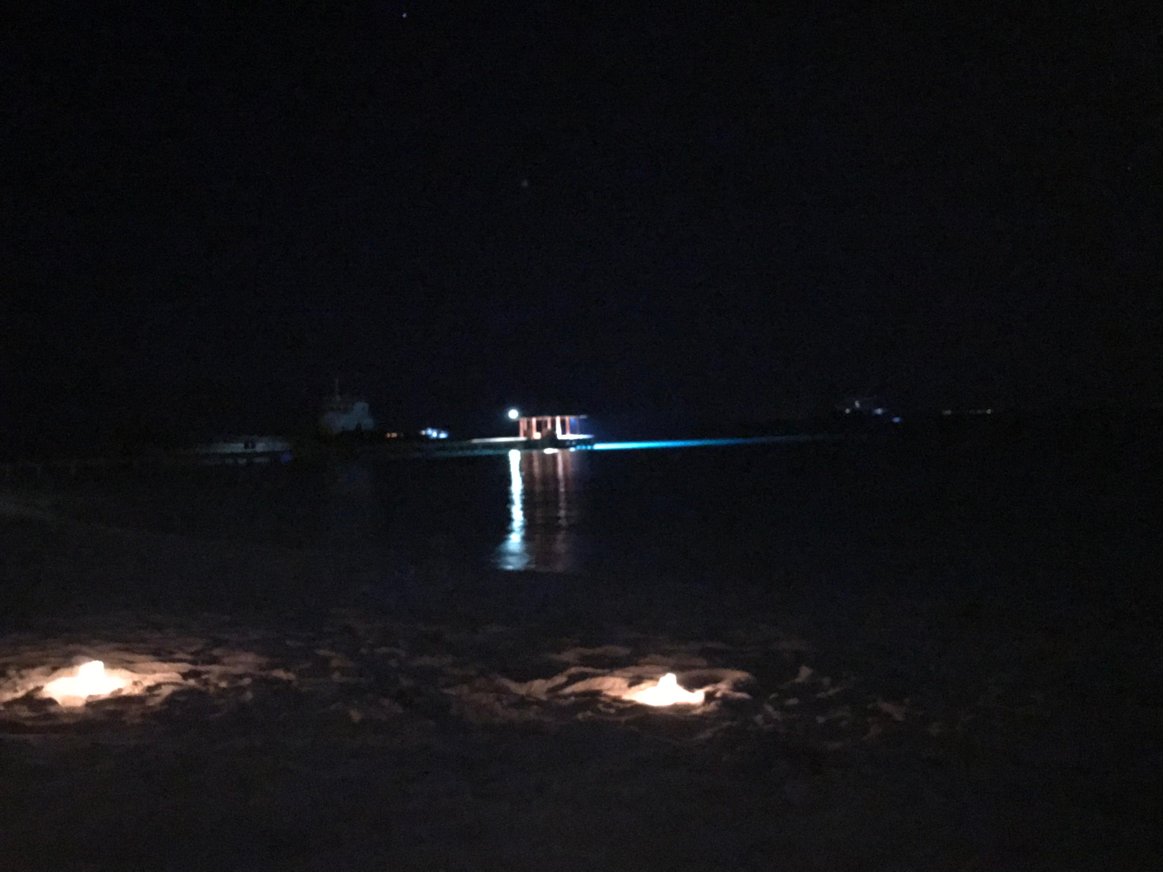 A romantic beach front dinner