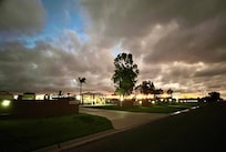 Sunset view of the hotel