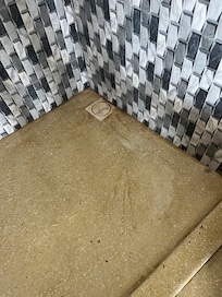 Dirty shower floor