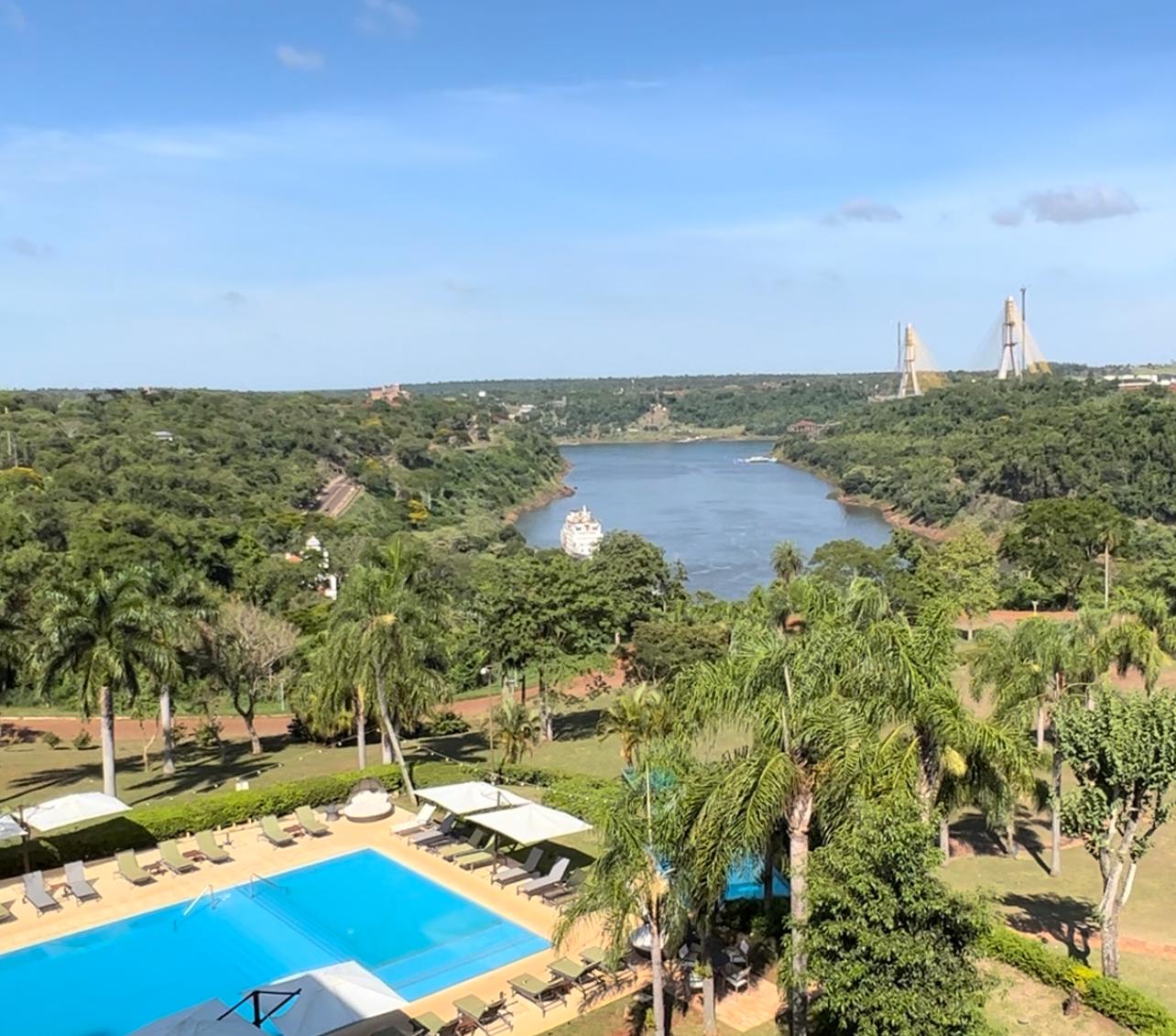 From balcony 