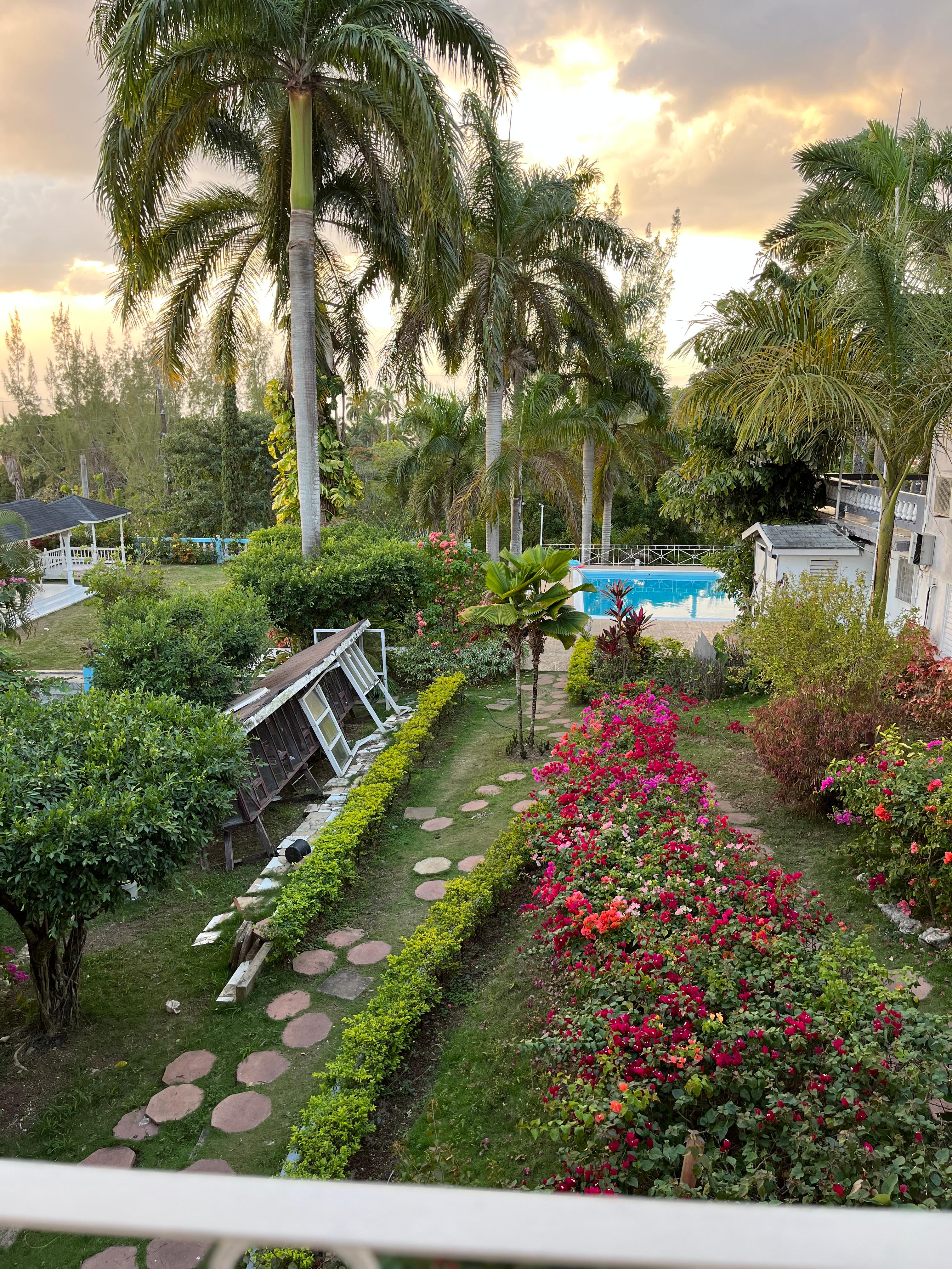 View toward the pool