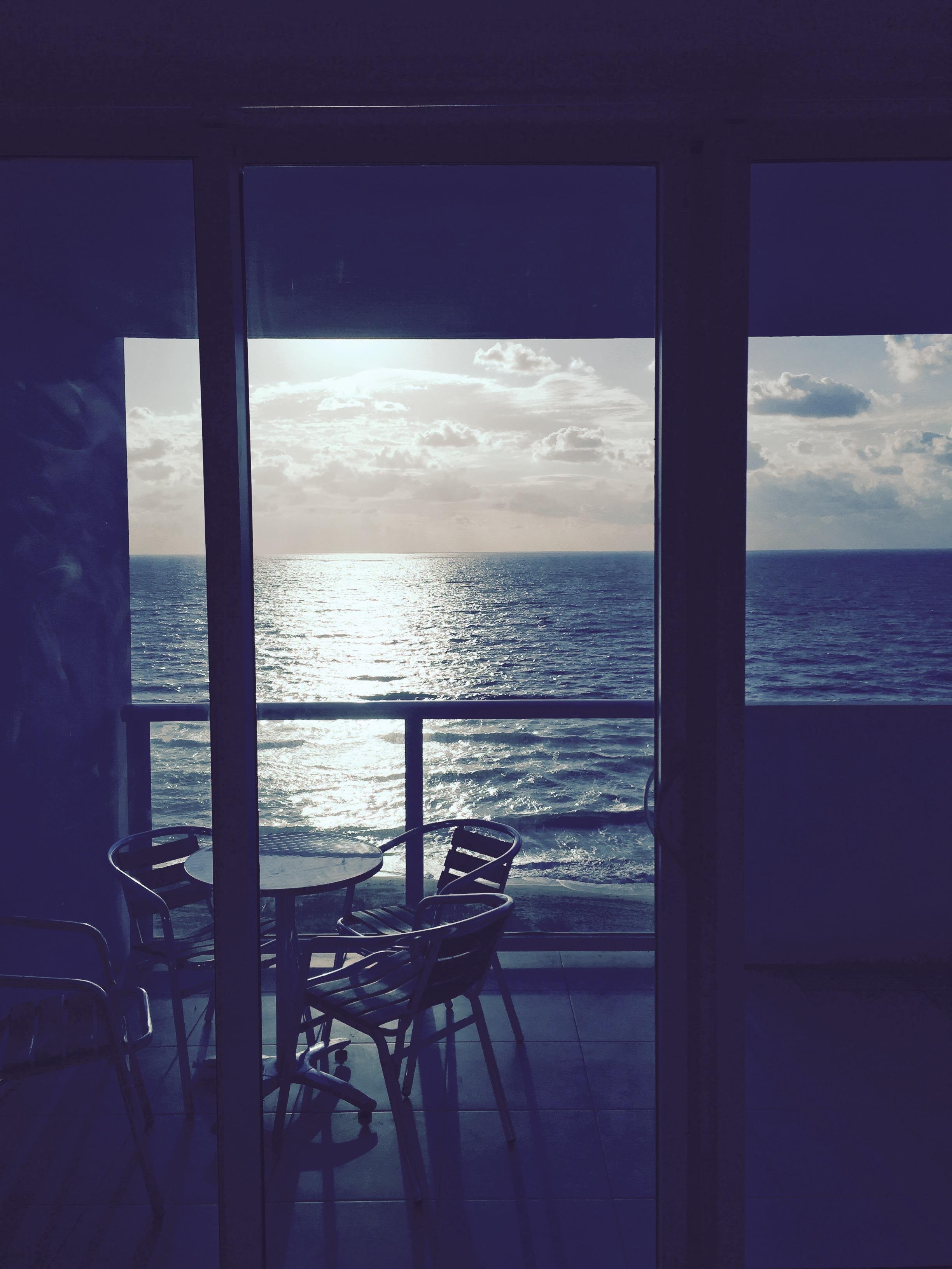 8th floor balcony with ocean/beach view