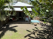 La vue du jardin de la suite