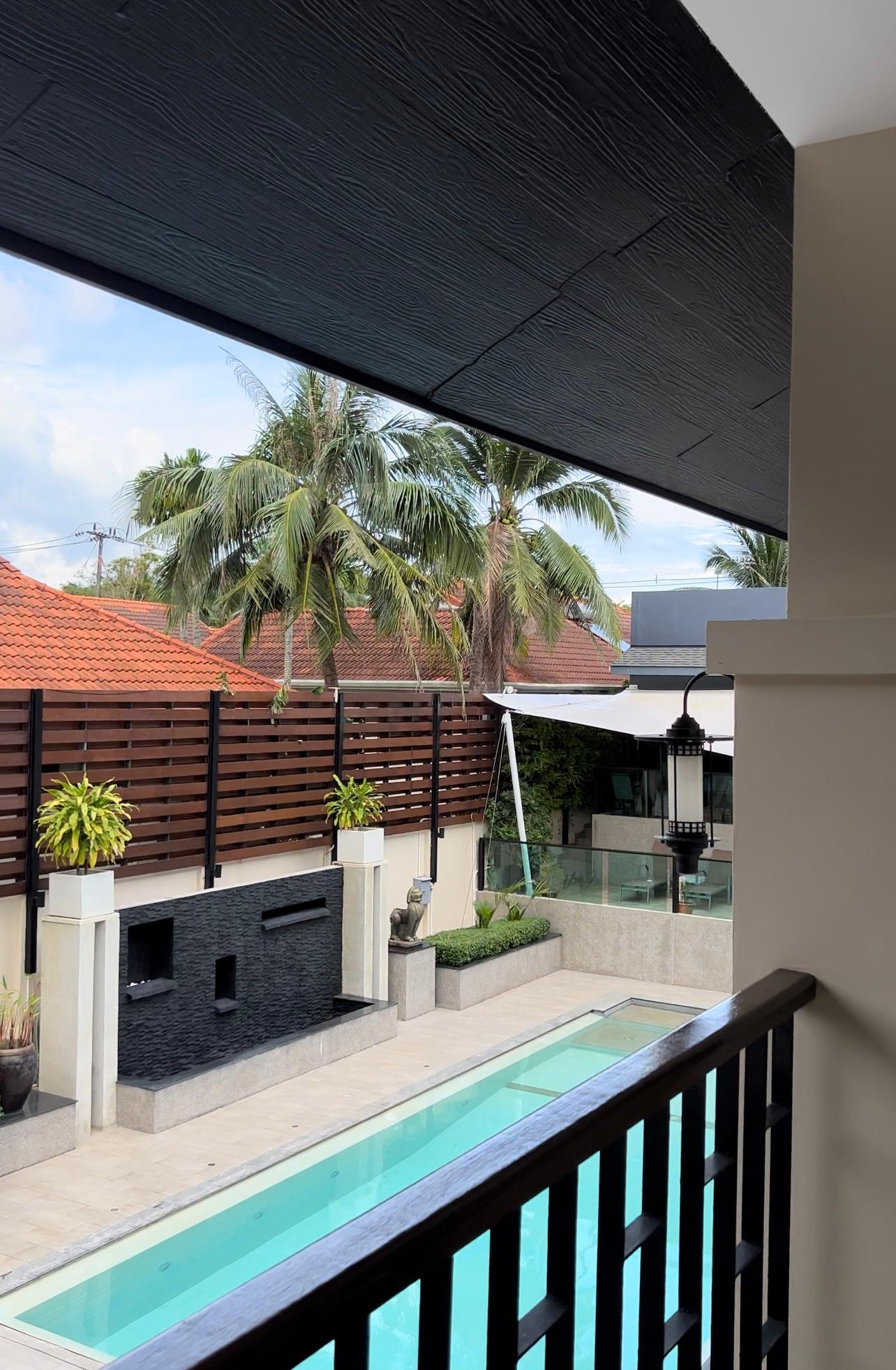 Balcony view of pool 