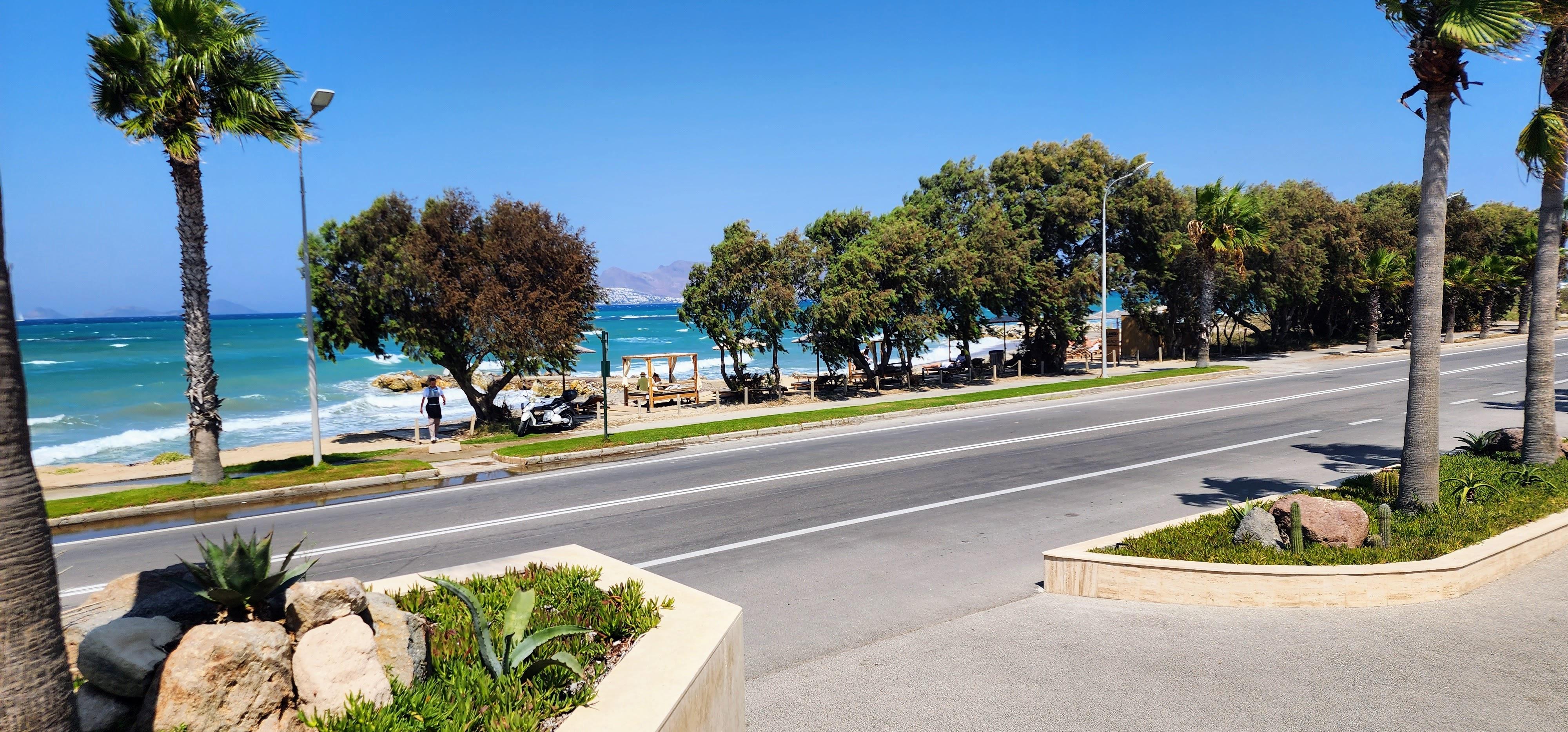 The beach from the hotel