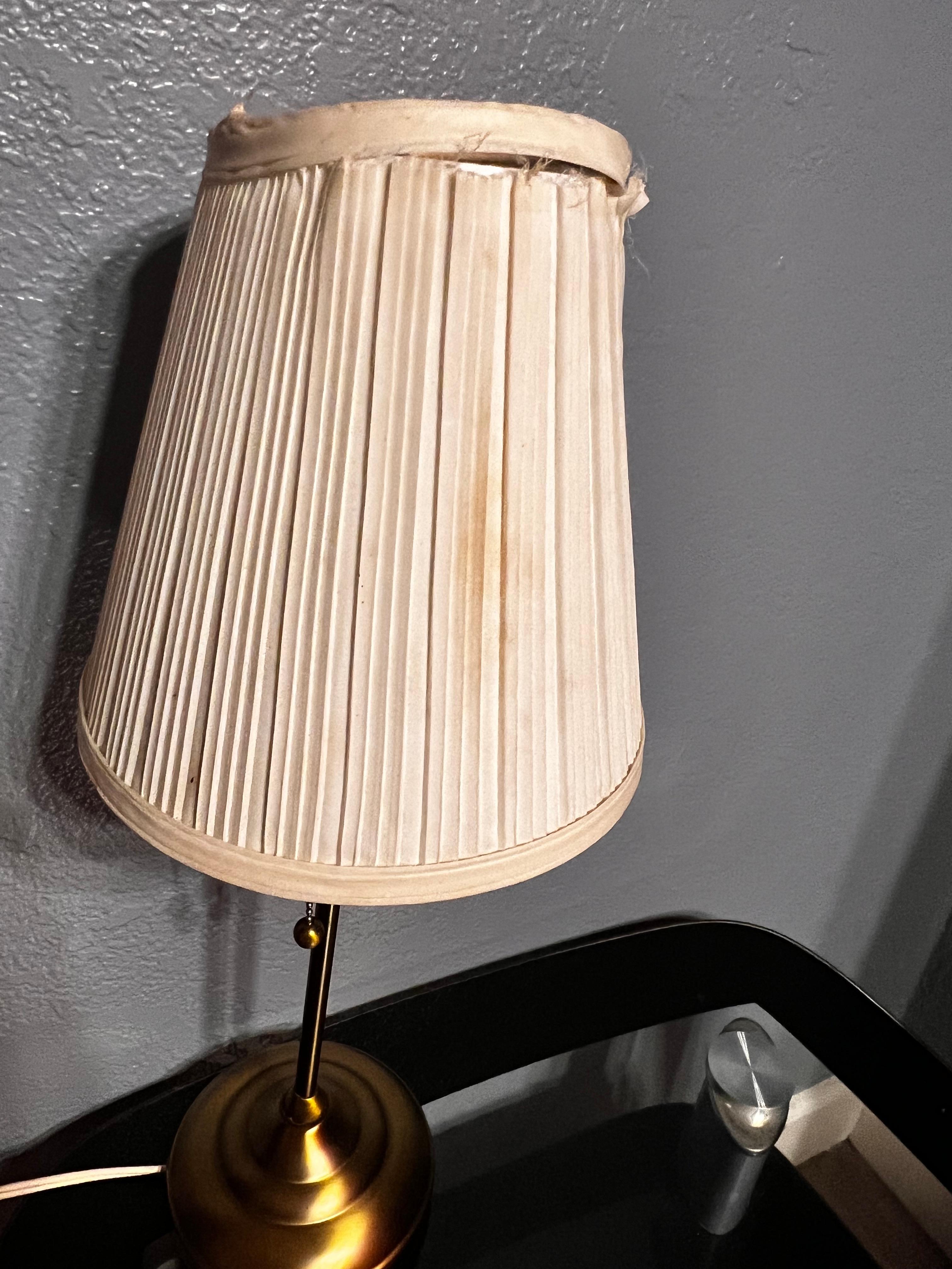 Broken and dirty lamp shade