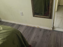 Glue all over baseboard