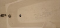 Dirty tub with roaches in 1st room