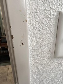 Pintura descarapelada en marcos