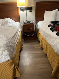 It enough space between the beds for wheelchair