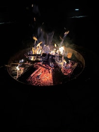 Fire pit right outside our cabin.