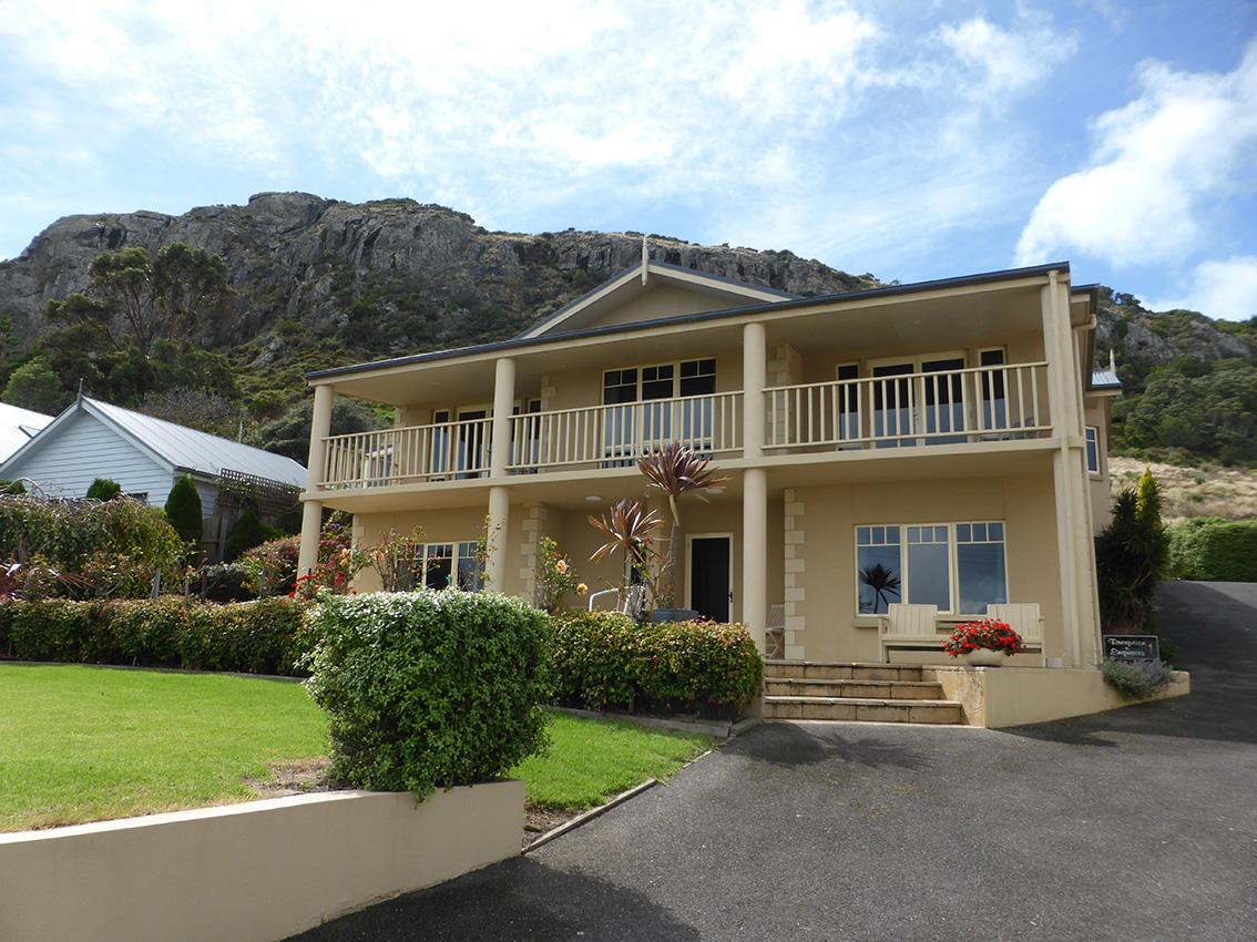 On The Terrace is right near the brooding rock of The Nut.