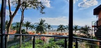 Ausblick vom Balkon unserer Villa mit Meerblick