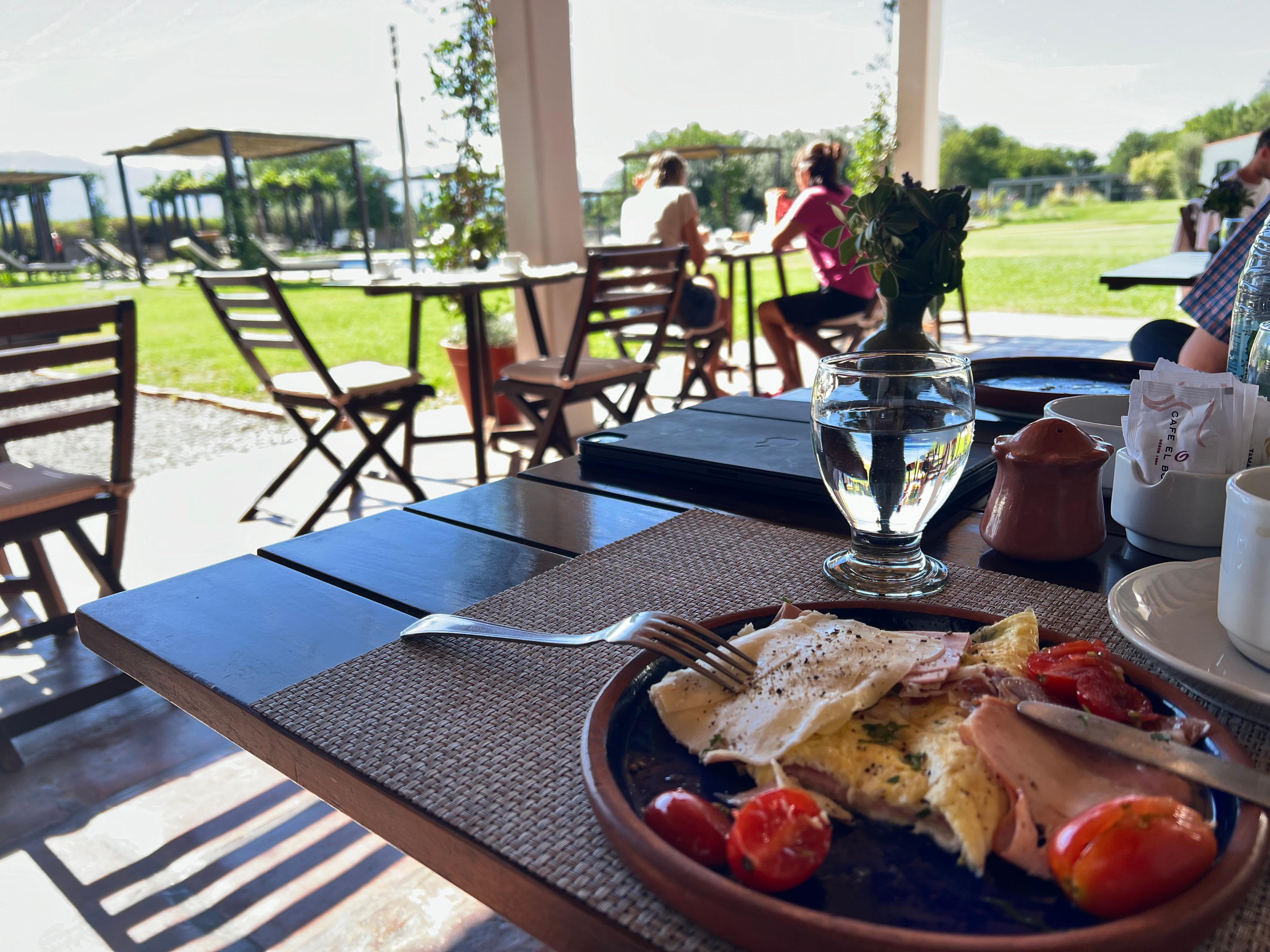 Breakfast outside