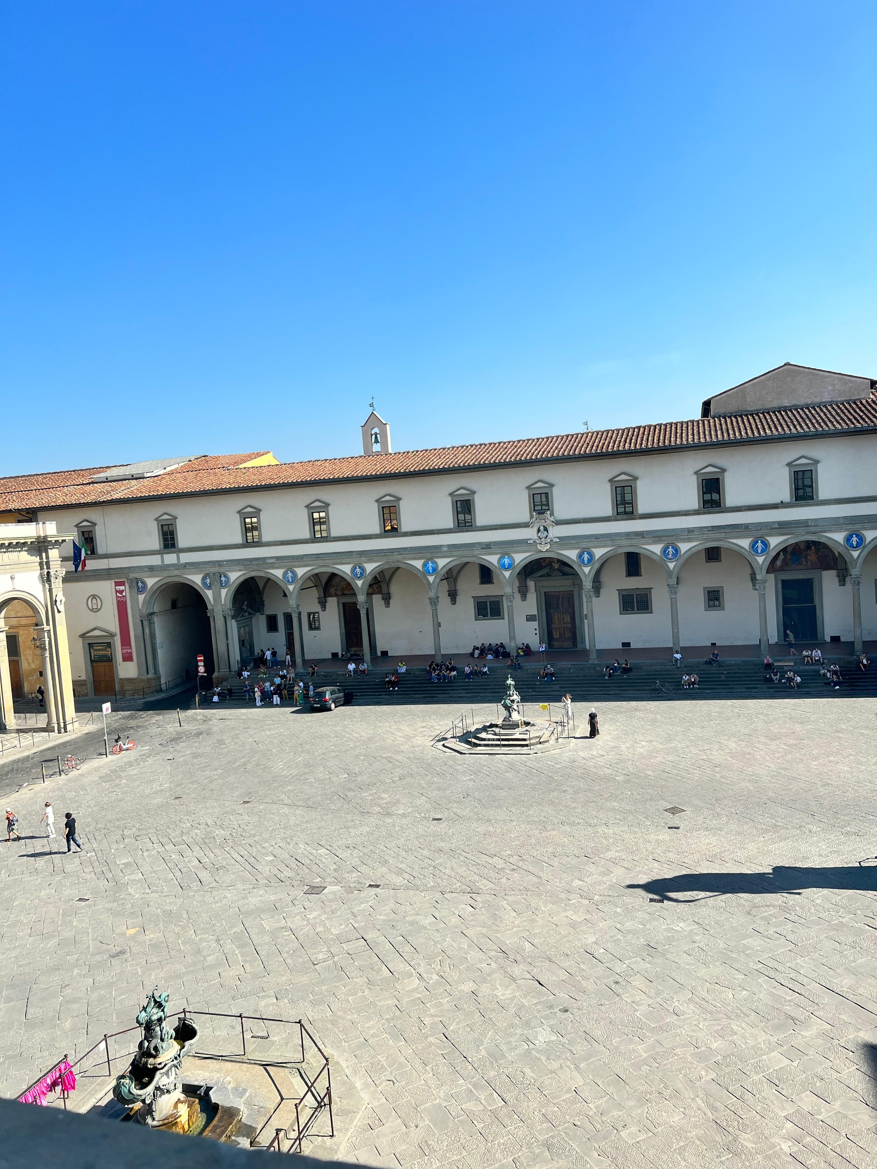the square in front of the hotel