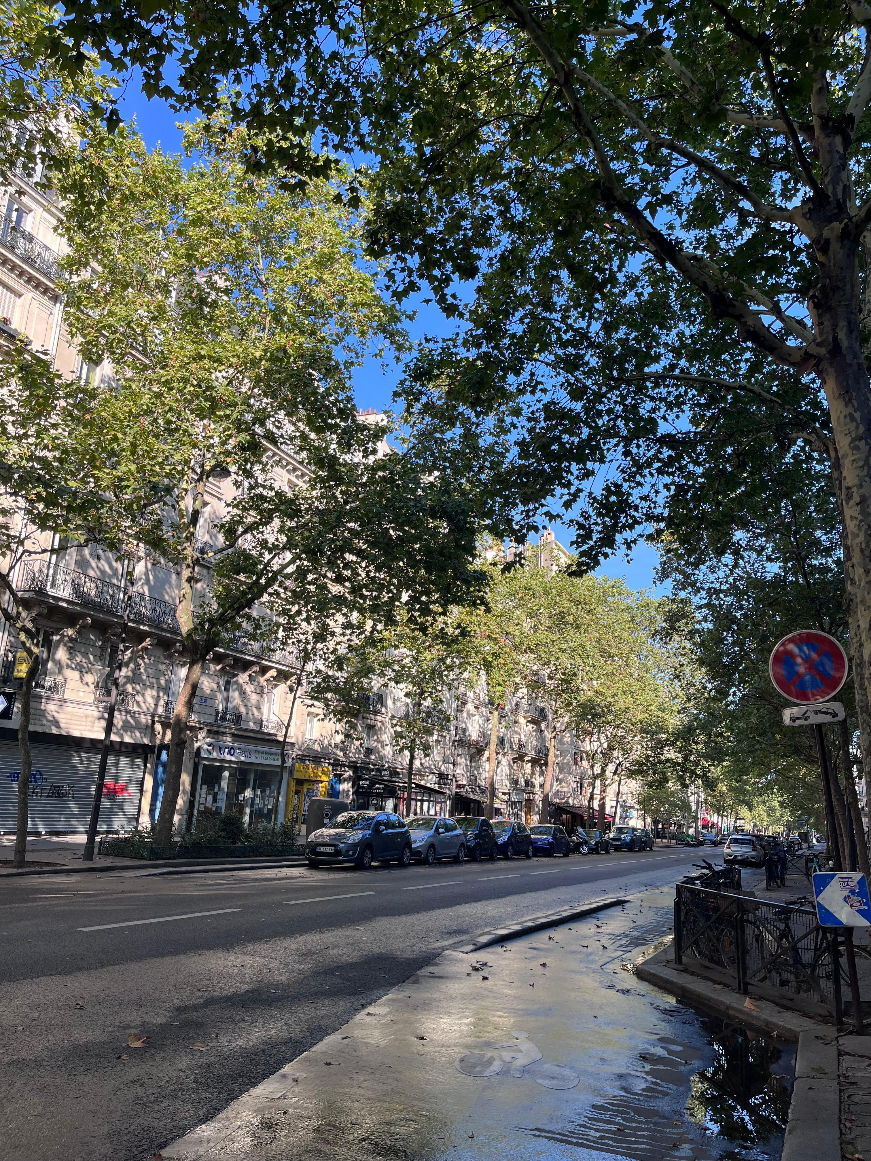 The short walk to the Metro