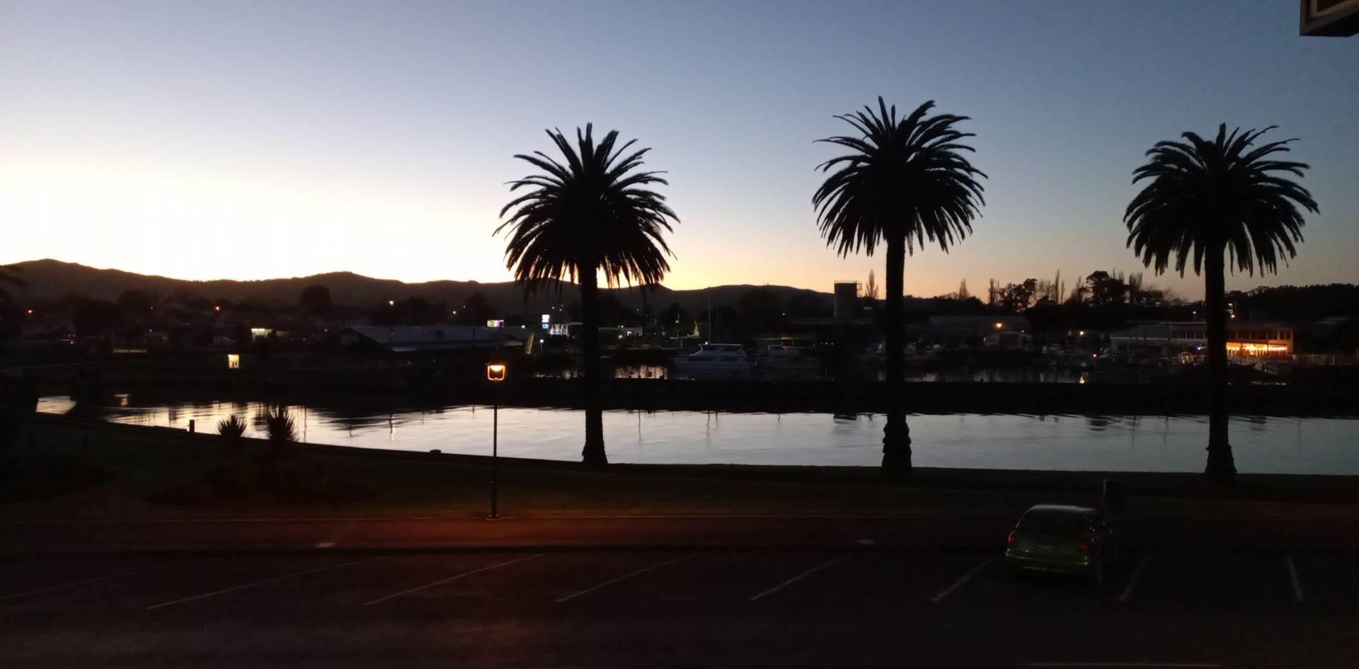 Early morning view from the balcony.