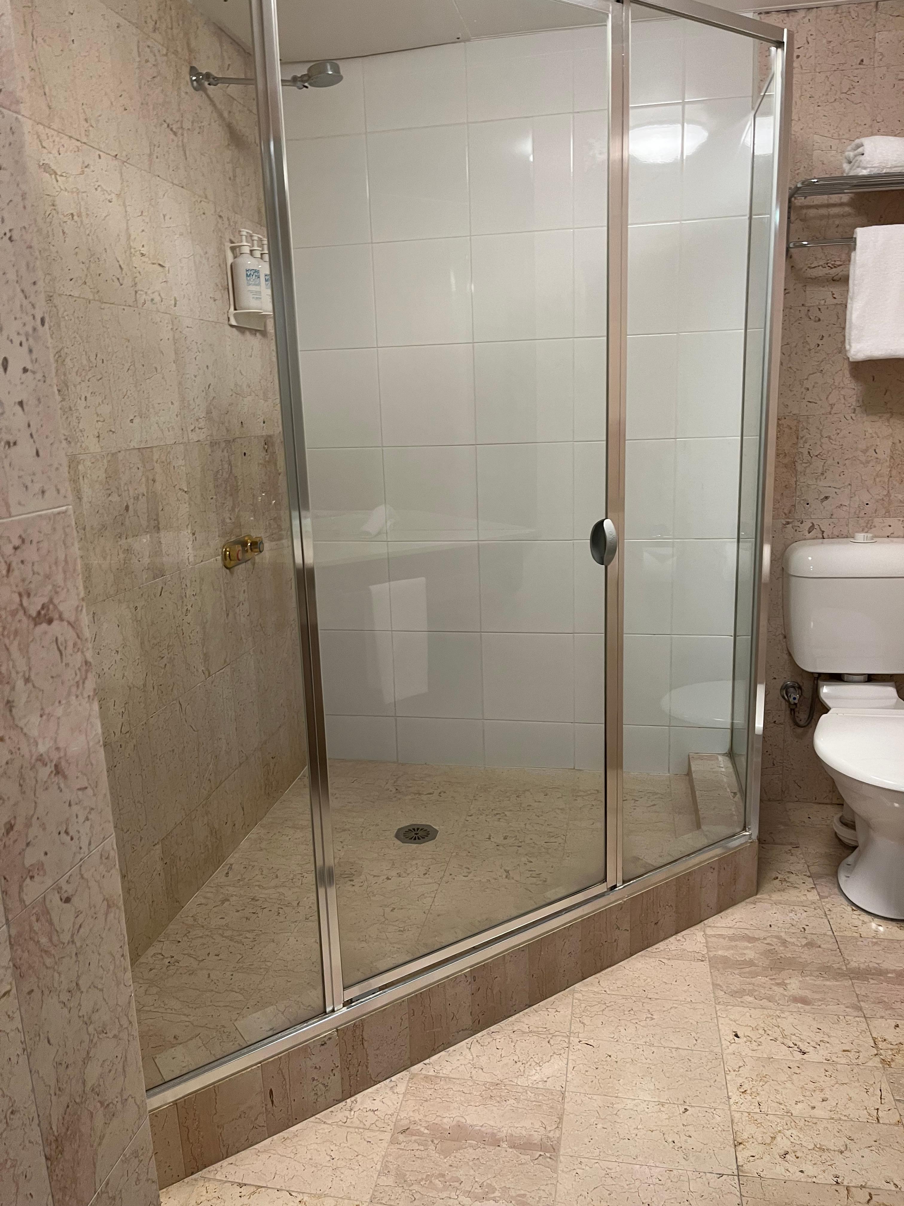 A shower big enough to hold a dance in