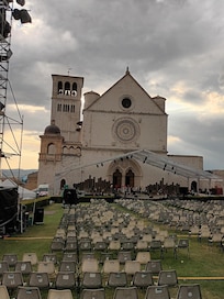 Préparation concert RAI devant Saint-François d'Assise