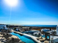 View from our room, which came with a complimentary bottle of sparkling wine.