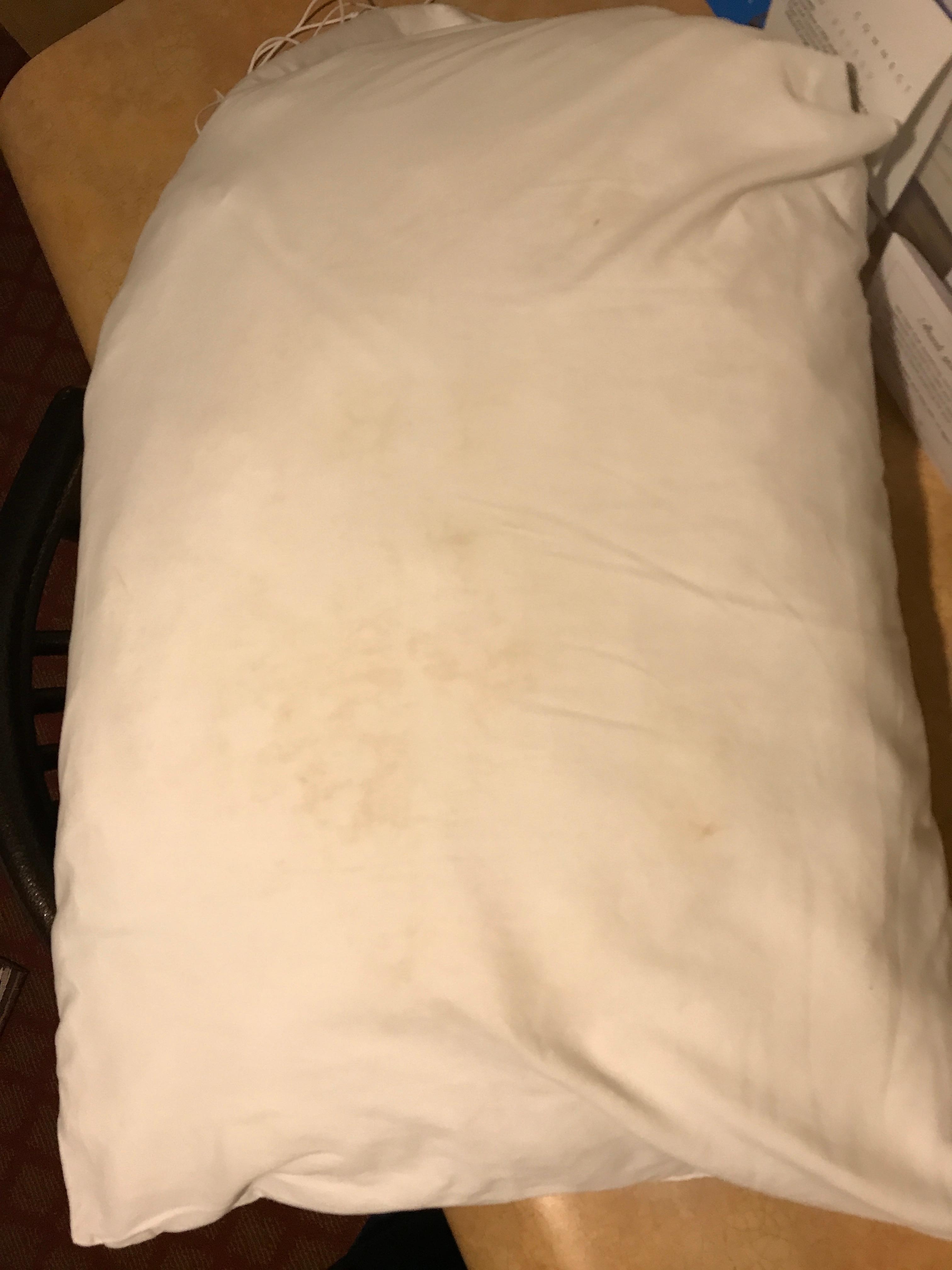Pillow, after I asked to change sheets