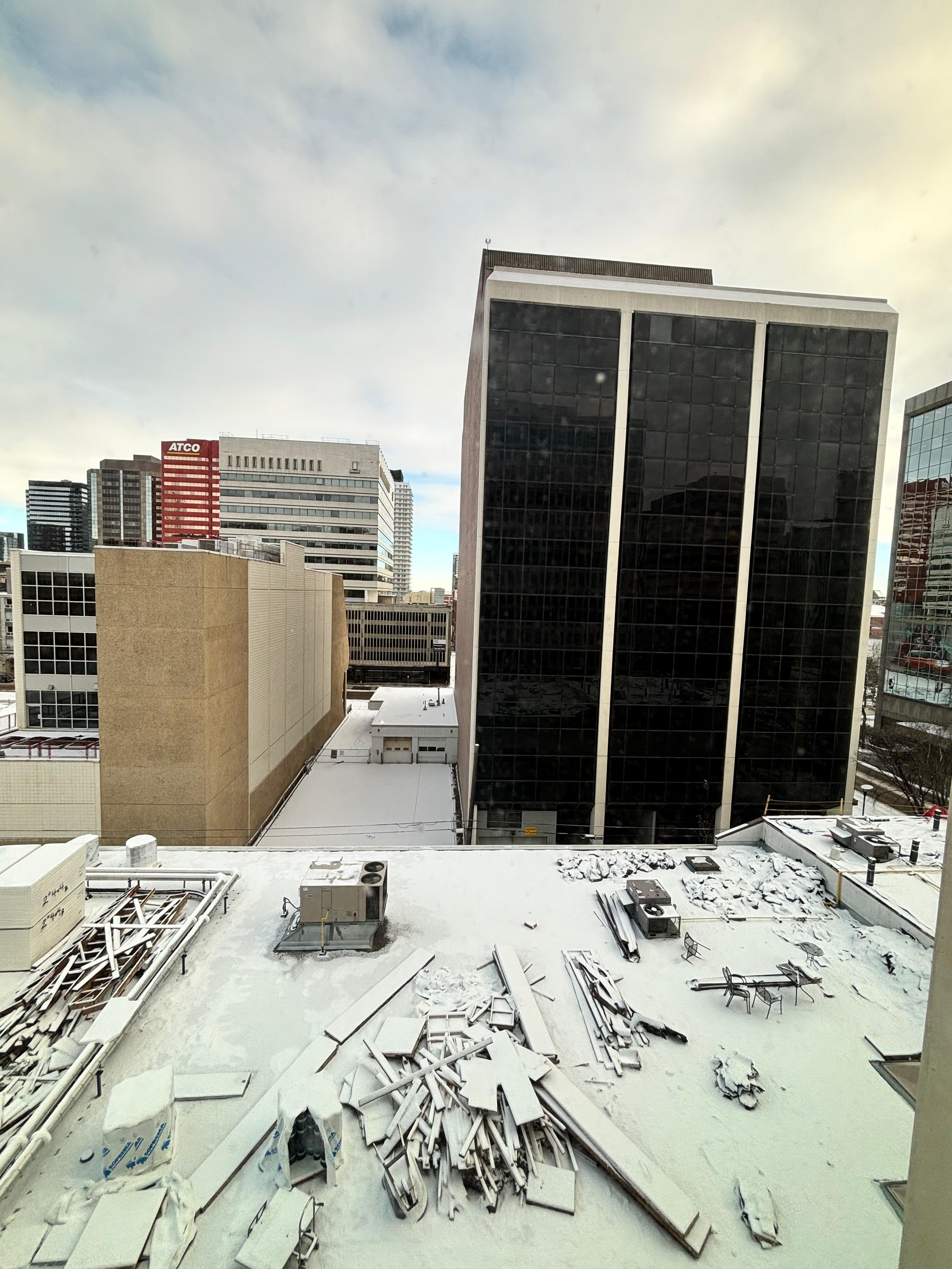 View city Edmonton and construction window