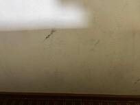 Wall next to the bed.