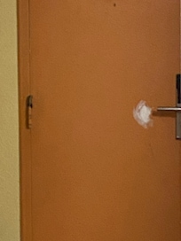 Hinges on the room door