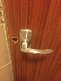 Bathroom lock removed