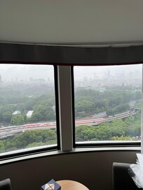 Old room with falling curtain