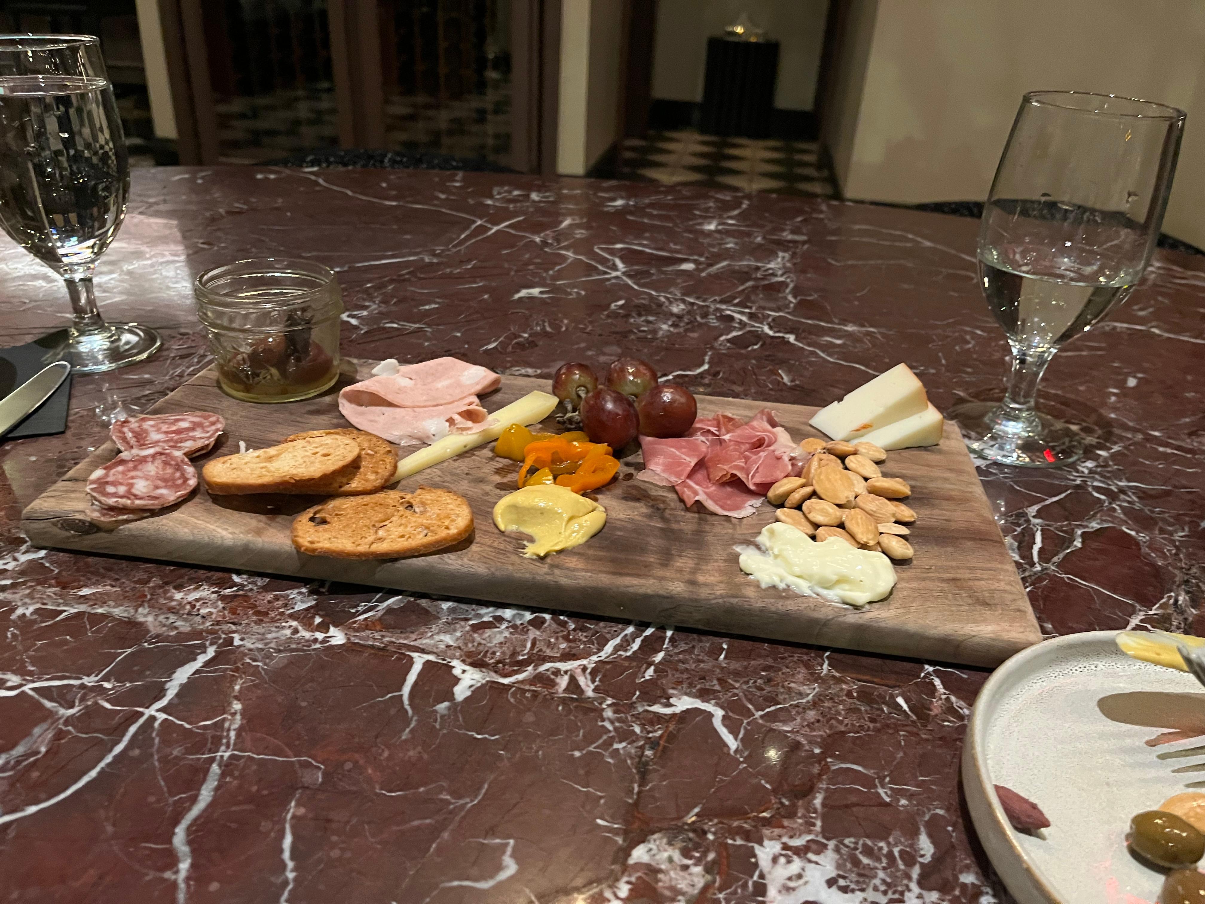 Charceuterie board from Bar