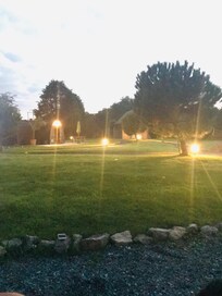 Night time camp fire views.