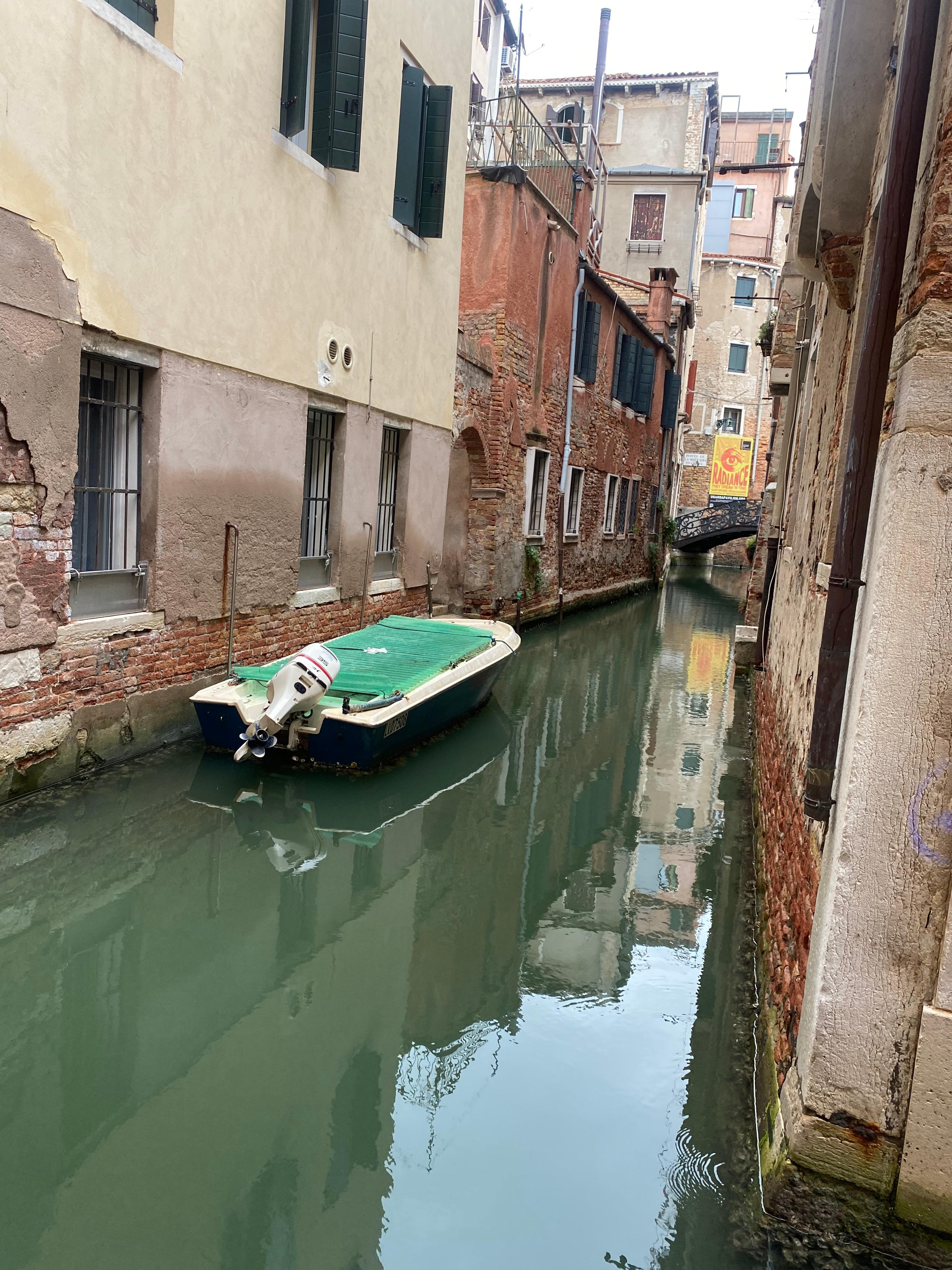 View of canal from outside the hotel.