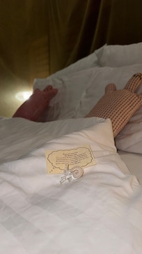 Super sød note efter klargørring af værelse om aften.